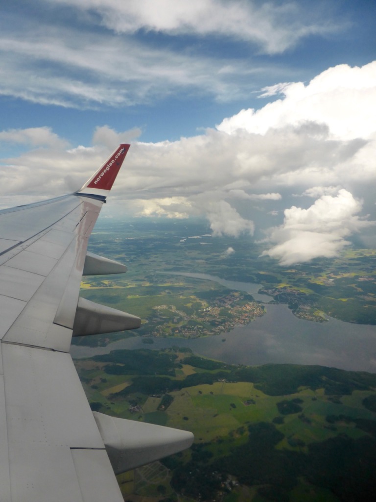 Nowegian flight leaving Stockholm