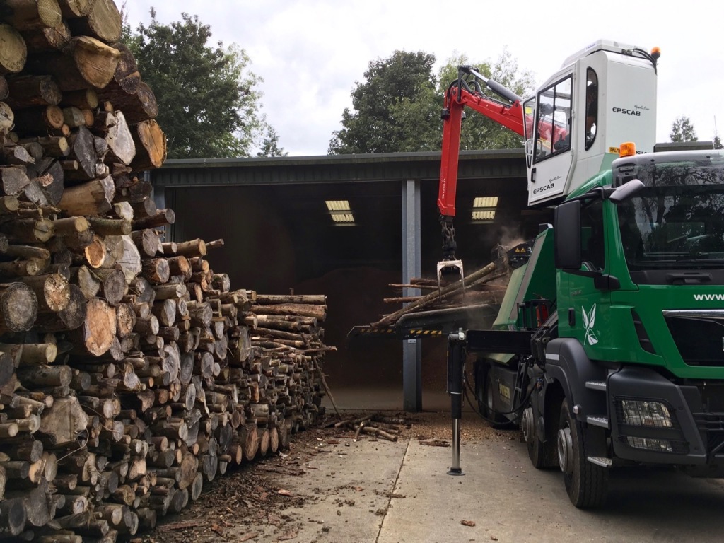 Wood Chipping Lorry
