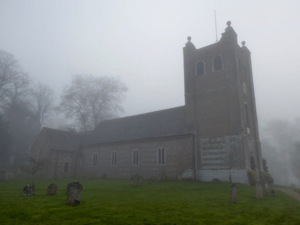 Old Alresford Church, mist